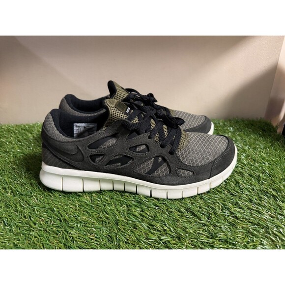 Nike Free Run 2 Running Shoes Sequoia Black Olive 537732-305 Men\'s Size 8.5 NEW